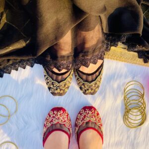 Ethereal Net Handwork Khussa